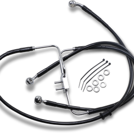 Brake Line - Front - +12" - Black - XL