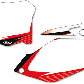 Graphic Number Plates - White/Red - CRF250R