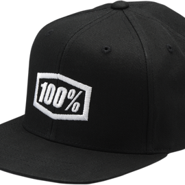 Youth Icon Snapback Hat - Black/White