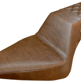 Step Up Seat - Lattice Stitched - Brown - FLS