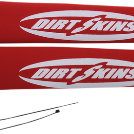 12.25" Standard Dirt Skins™ Fork Covers - 2 mm Neoprene - Red/White