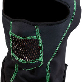 Balaclava Pro - Black/Green - Small/Medium