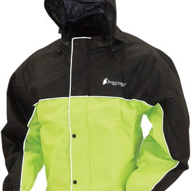 Road Toad Rain Jacket - Hi-Viz Green/Black - Small