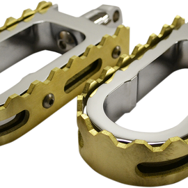 BMX Footpegs - Chrome/Brass