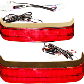 Saddlebag LED Lights - '10-'13 FLHX FLTRX - Chrome/Red