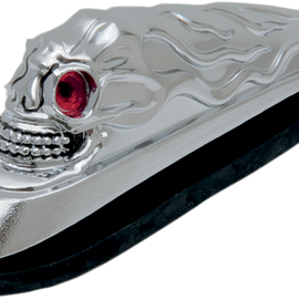 Skull Head -Illuminated Eyes - Chrome