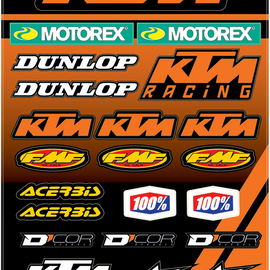 Decal Sheet - KTM Racing