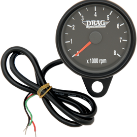 2.4" Mini Electronic Tachometer - Black - Backlit LED Black Face