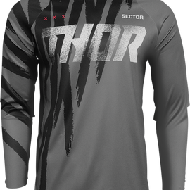 Sector Tear Jersey - Gray/Black - 4XL