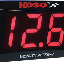 Super Slim Volt Meter - Red Digits - 2.22" W x 1.06" H x 0.43" D