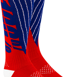 Torque Comfort Moto Socks - Red/Blue - Small/Medium