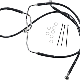 8" Brake Line - Front - Black Vinyl - FXDF 08-17