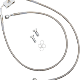 Brake Line - Front - +8" - Stainless Steel - FXDC '12-'14