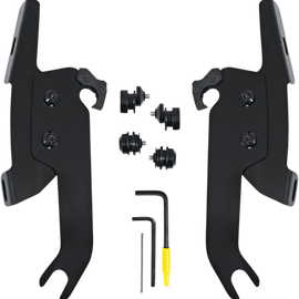 Fats/Slim Winshield Trigger Lock Complete Mount Kit - Black - FLSL