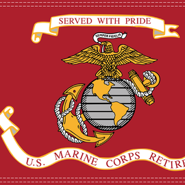 Retired Marine Corps Flag - 10" x 15"