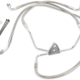 10" Brake Line - Front - Stainless Steel - FLH 96-07