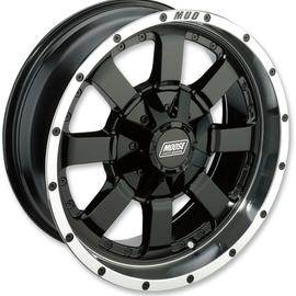 420 X Wheel - Front/Rear - Machined Black - 17x7 - 4/115 - 4+3