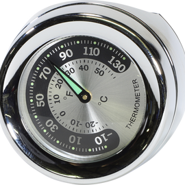 Handlebar Mount Thermometer - Chrome - For 1.25" Bar