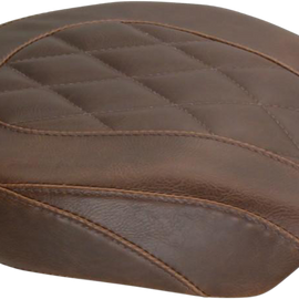 Wide Tripper Rear Seat - Diamond - Brown - Dyna