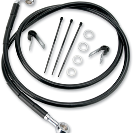 2" Brake Line - Front - Black Vinyl - FXDWG 93-05