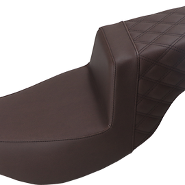 Step Up Seat - Driver Passenger Lattice Stitched - Brown