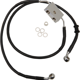 Brake Line - Front - +2" - Black - XL