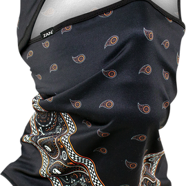 SportFlex® Convertible Balaclava - Black/Orange Bandanna