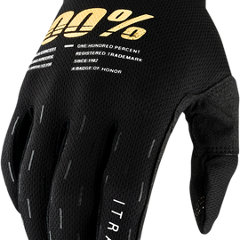 Youth I-Track Gloves - Black - Large