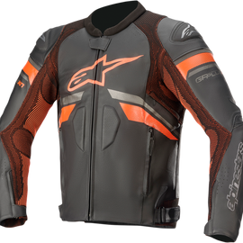 GP Plus R v3 Rideknit® Leather Jacket
 - Black/Red Fluo - US 52 / EU 62