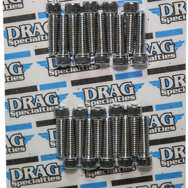 Bolt Kit M8 Rocker Cover Knurled All Chrome