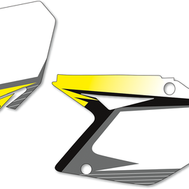 Graphic Number Plates - White/Yellow - RMZ250