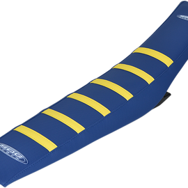 6-Ribbed Seat Cover - Blue/Yellow - TC/FC