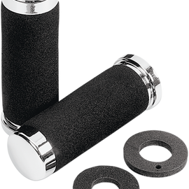 Grips - Foam - 1" - 130 mm - Chrome