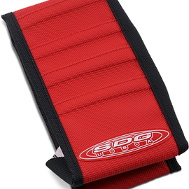 Pleated Seat Cover - Red/Black