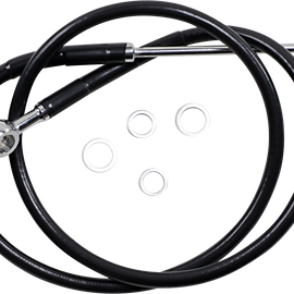 Brake Line - +4" - Black - '15-'17 Softail