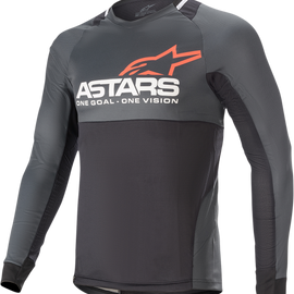 Drop 8.0 Long-Sleeve Jersey - Black/Coral - Large