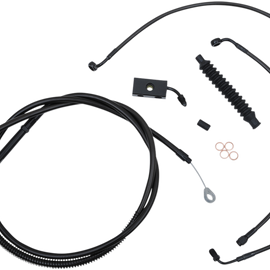 Handlebar Cable/Brake Line Kit - 12" - 14" Ape Hanger Handlebars - Midnight