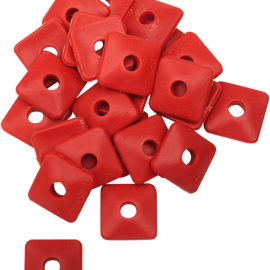 Backer Plates - Red - Square - 96 Pack