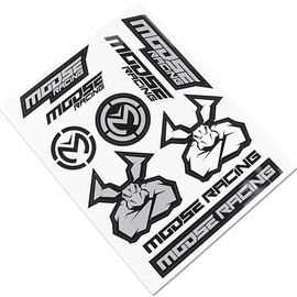 S2 Decal - Moose Racing - Black/Silver