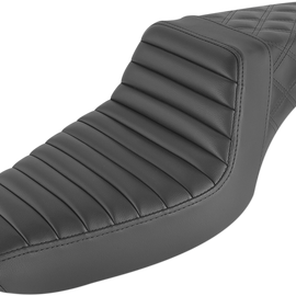 Step Up Seat - Tuck and Roll/Lattice Stitched - Black16291