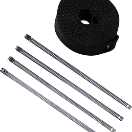 Exhaust Wrap Kit - Metallic Black - 2x25