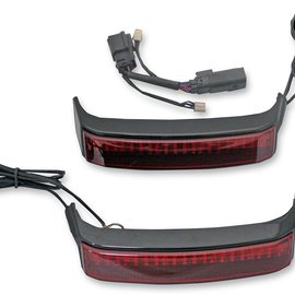 Saddlebag LED Lights - '10-'13 FLHX FLTRX - Black/Red