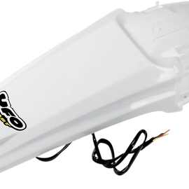 Enduro Rear Fender with LED - White -