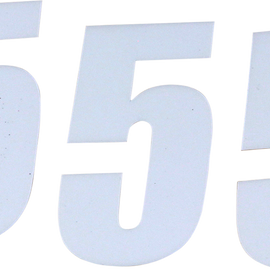 SX Plate Number - #5 - White - 4"