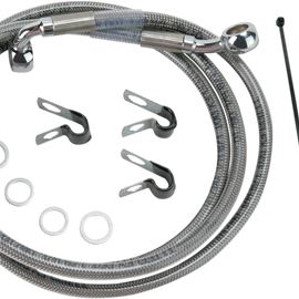 10" Brake Line - Front - Stainless Steel - 00-07FLST