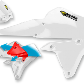 PowerFlow Shrouds - with Air Box Cover - White - YFZ