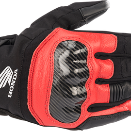 SMX-Z Waterproof Honda Gloves - Black/Red - Medium