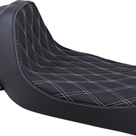 Predator III Seat - Extended - Double Diamond -Silver Stitched