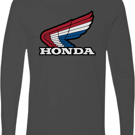 Honda Wing Long-Sleeve T-Shirt - Charcoal - Large