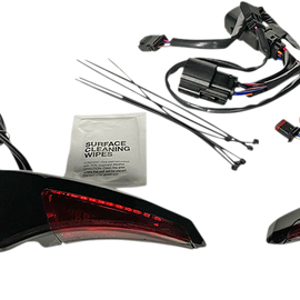 Sequential Tour Pak Seat Back Rest LED Lights - Black/Red - CVO